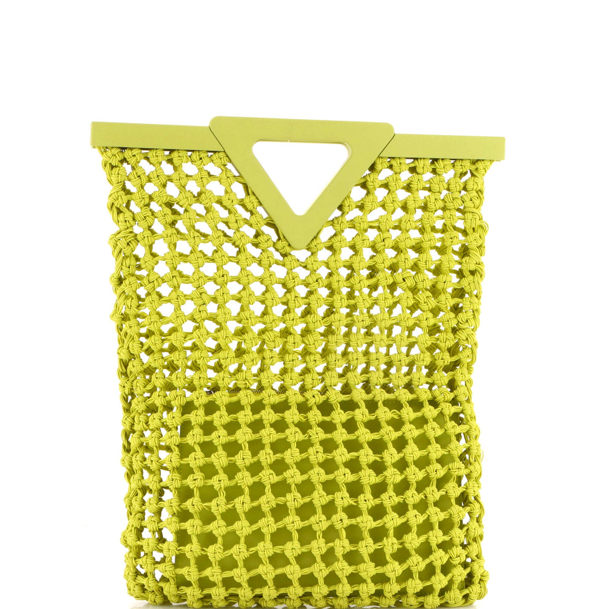 Bottega Veneta Point Top Handle Bag Woven Rubber