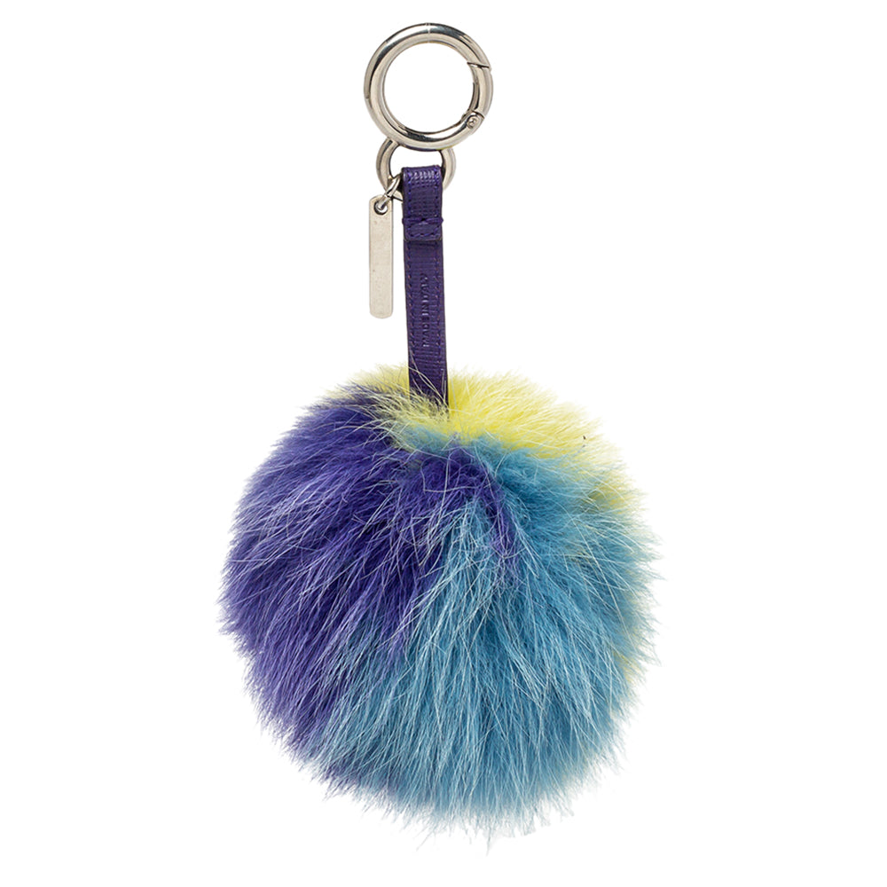 Fendi Tricolor Fur Pom Pom Bag Charm