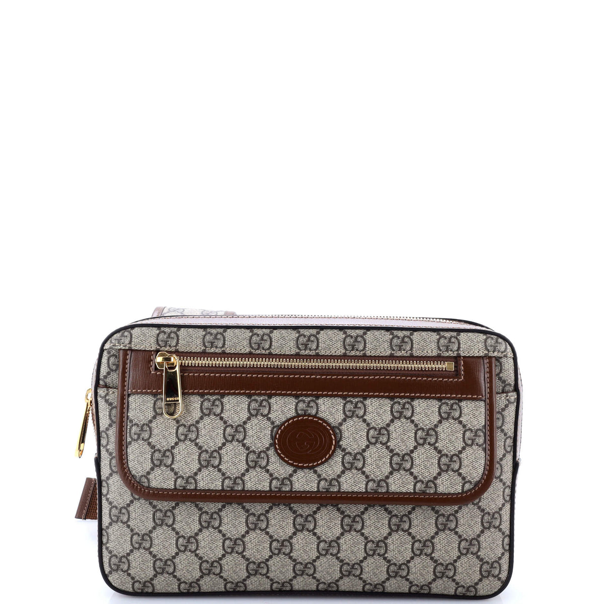 Gucci GUCCI Interlocking G Patch Buckle Backpack GG Coated Canvas