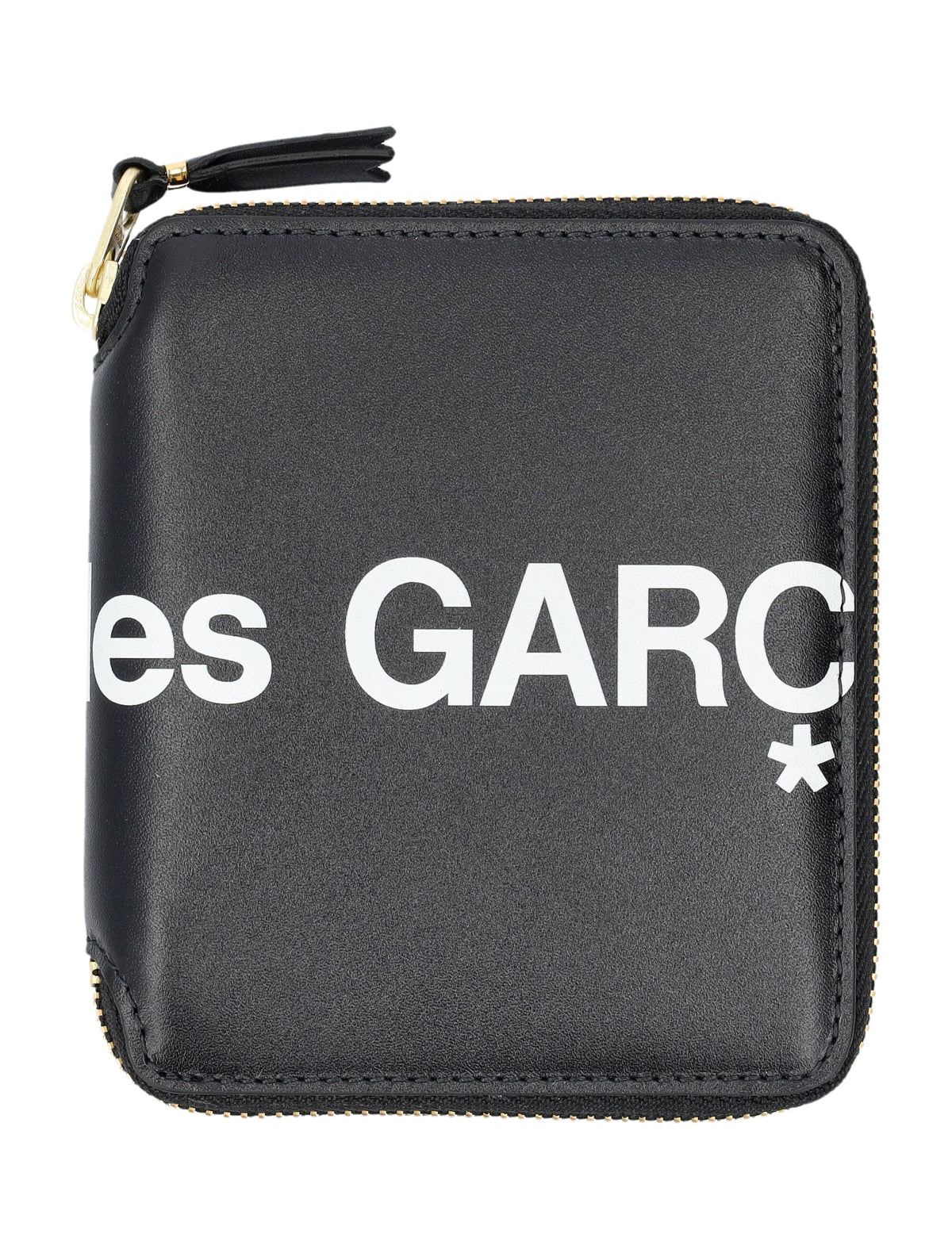 Comme Des Garçons Men's Huge Logo Vertical Zip Around Wallet in Black | 22ASA2100HLC Color 1