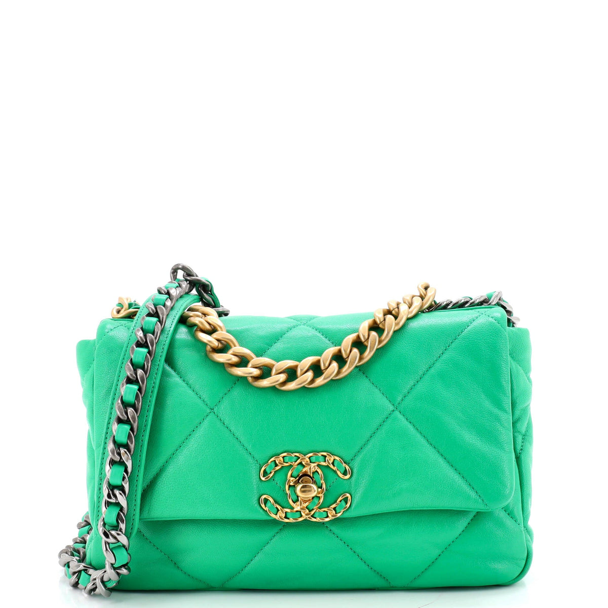 Chanel CHANEL 19 Flap Bag Quilted Leather Medium