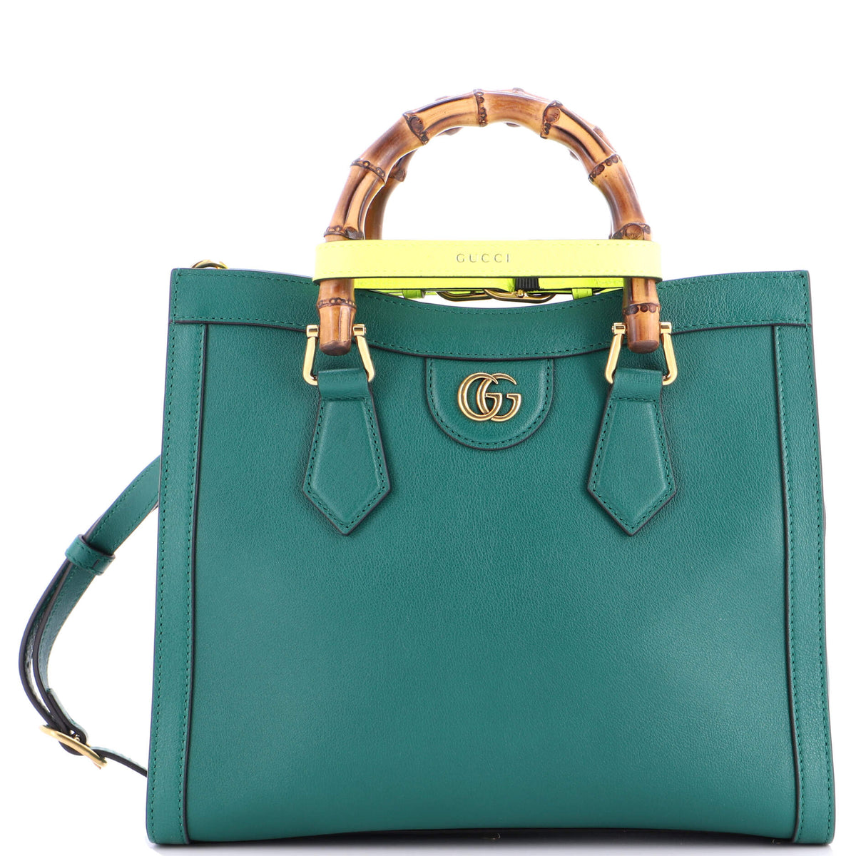Gucci GUCCI Diana NM Bamboo Handle Tote Leather Small