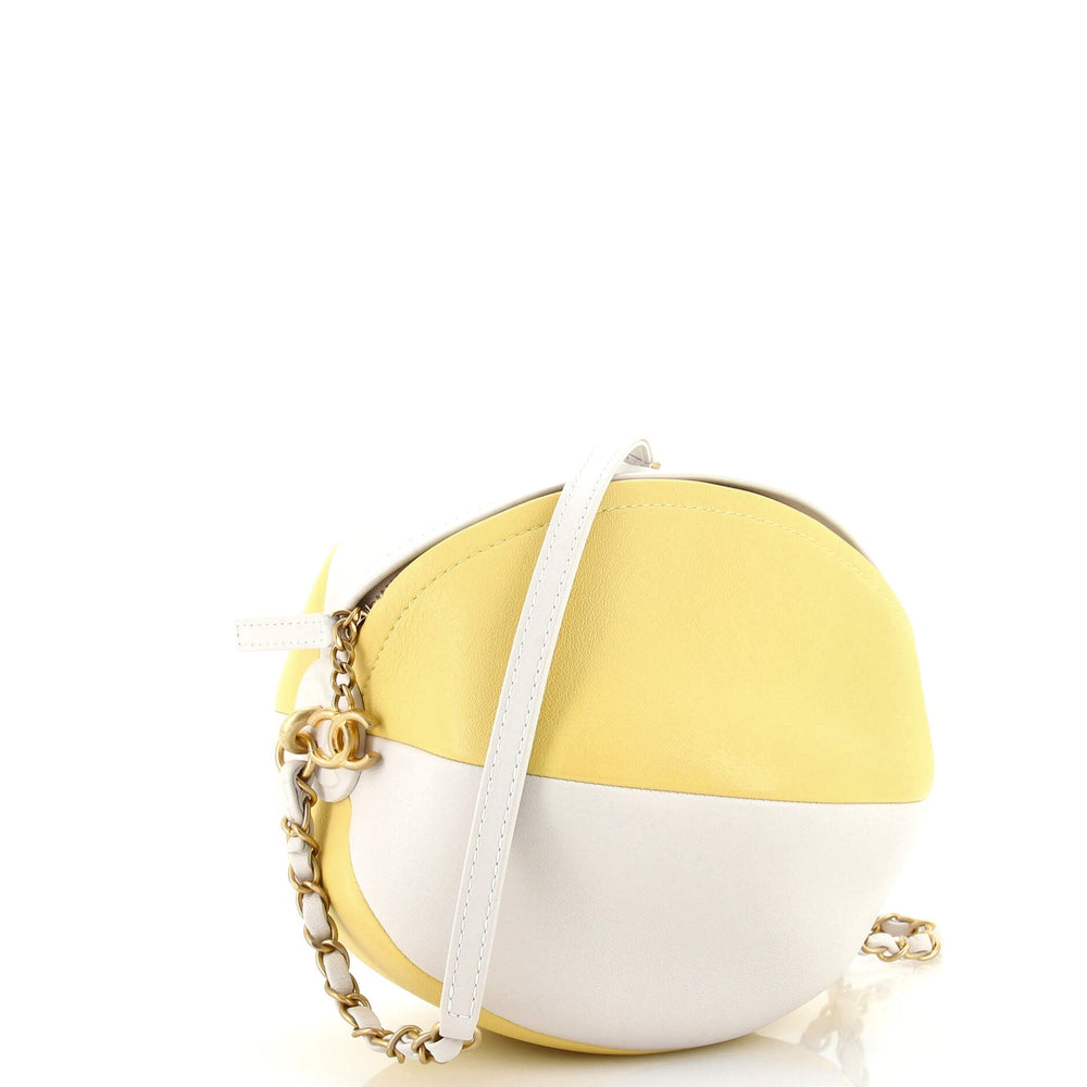 CHANEL Beach Ball Shoulder Bag Calfskin Leather Small