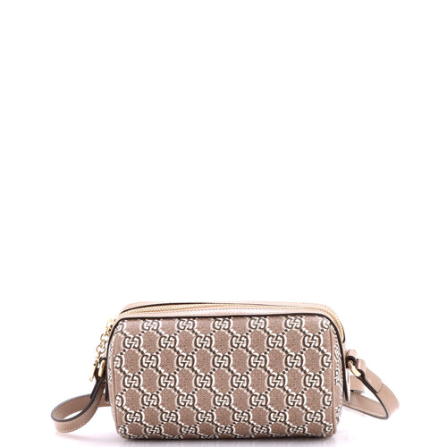 GUCCI Cylindrical Shoulder Bag GG Shadow Coated Canvas Mini