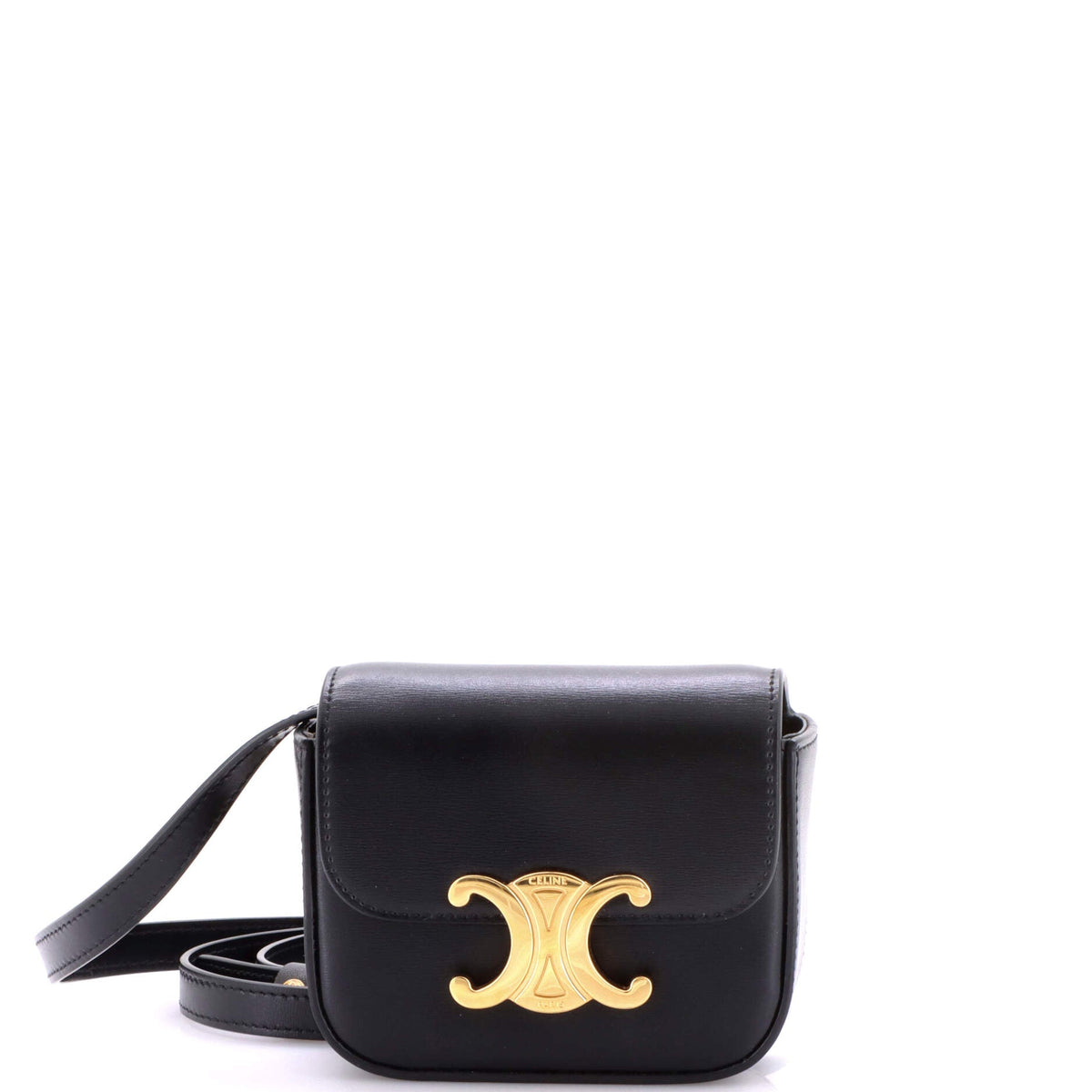 Celine CELINE Triomphe Shoulder Bag Smooth Calfskin Mini