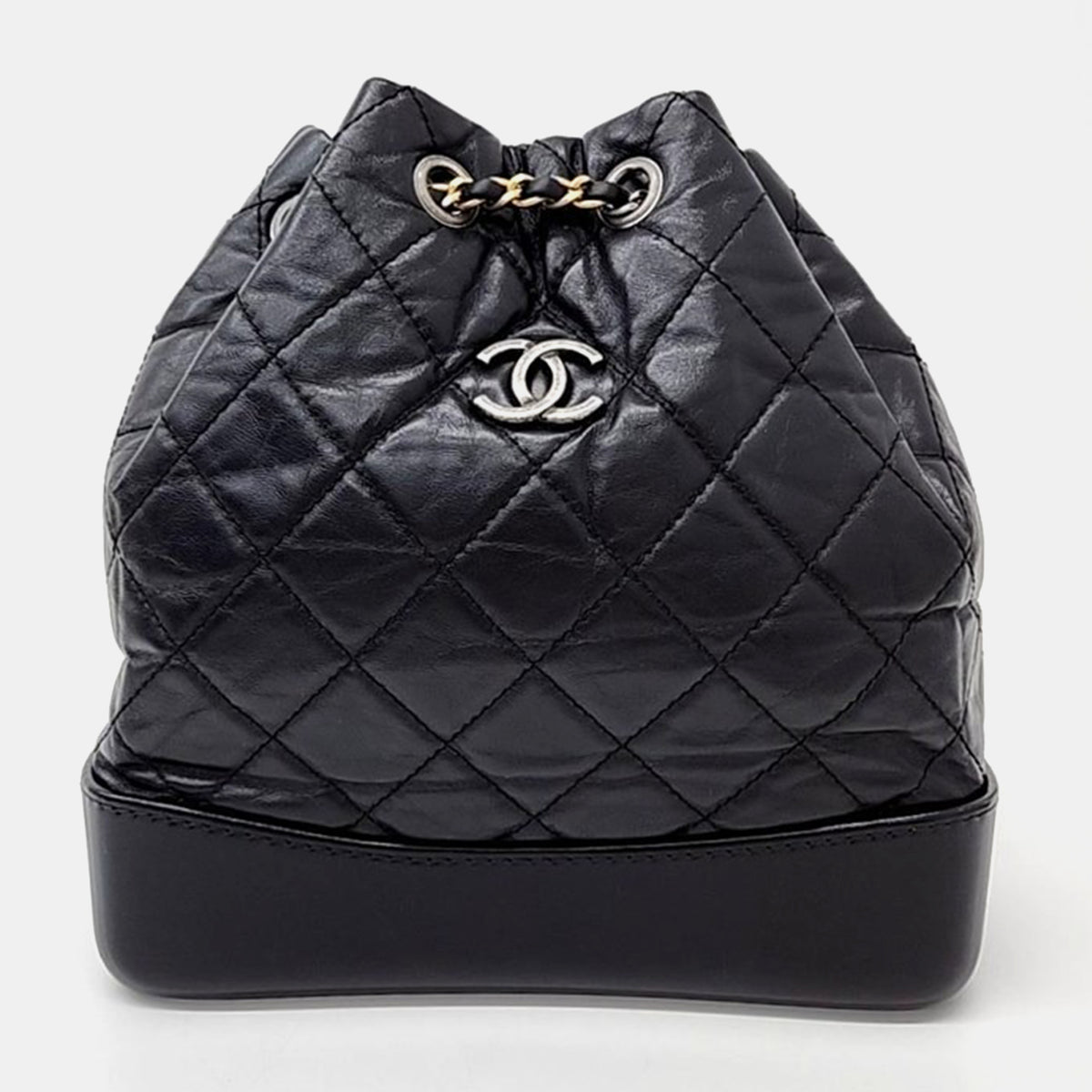 Chanel Black Quilted Leather Gabrielle Backpack