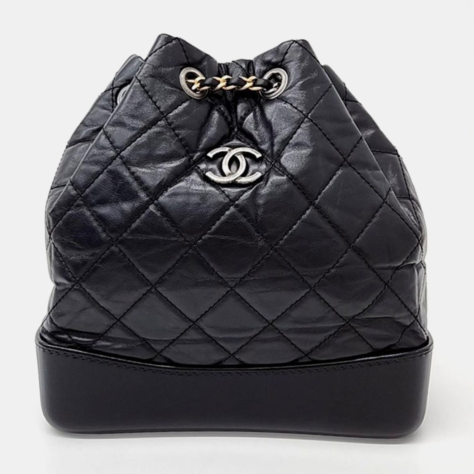 Chanel Black Quilted Leather Gabrielle Backpack