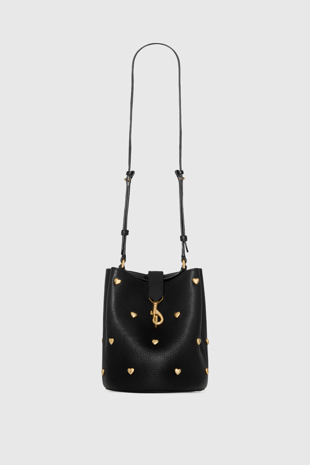 Rebecca Minkoff Small Heart Bucket Bag In Black