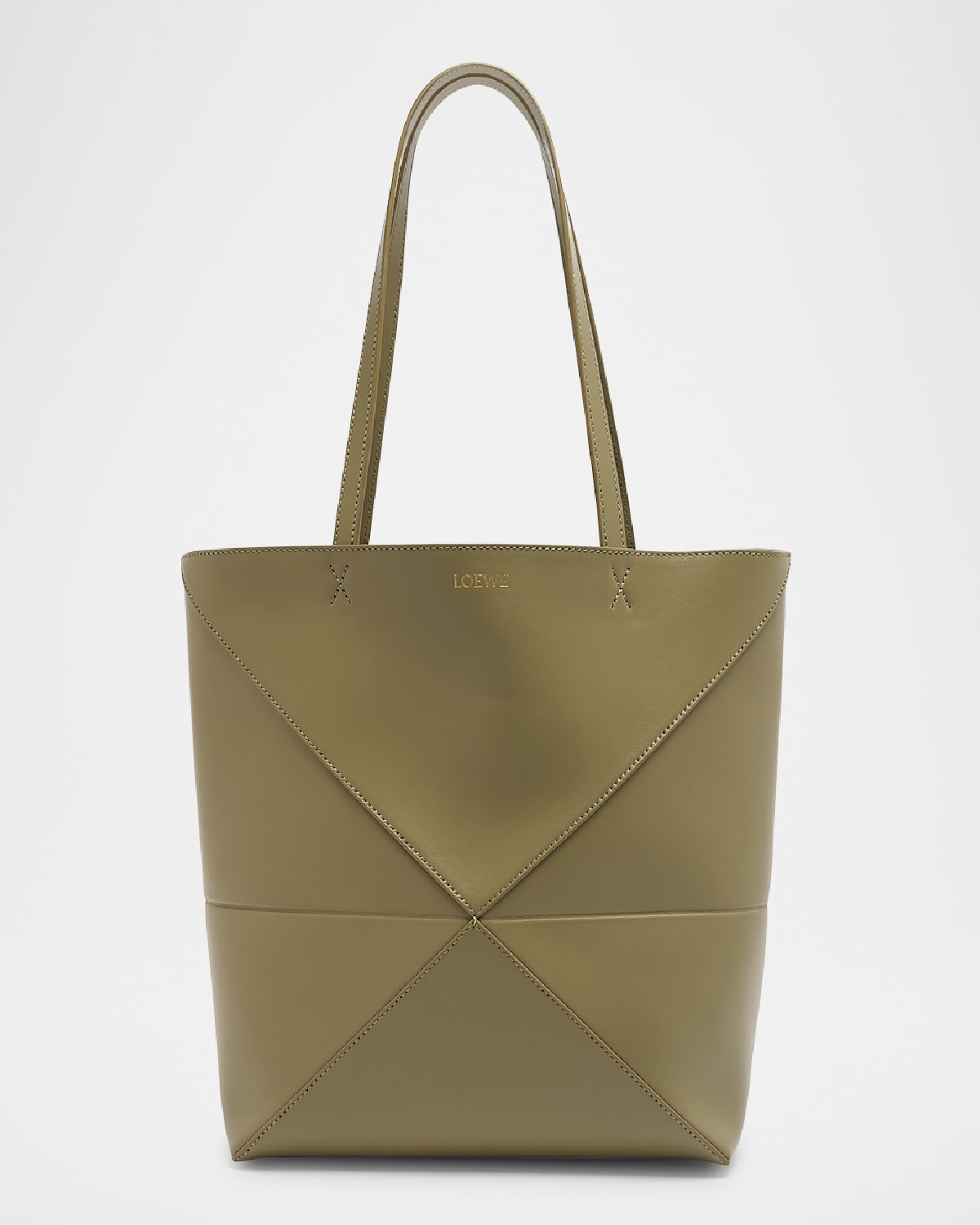 Loewe Puzzle Fold Medium Tote Bag in Shiny Leather