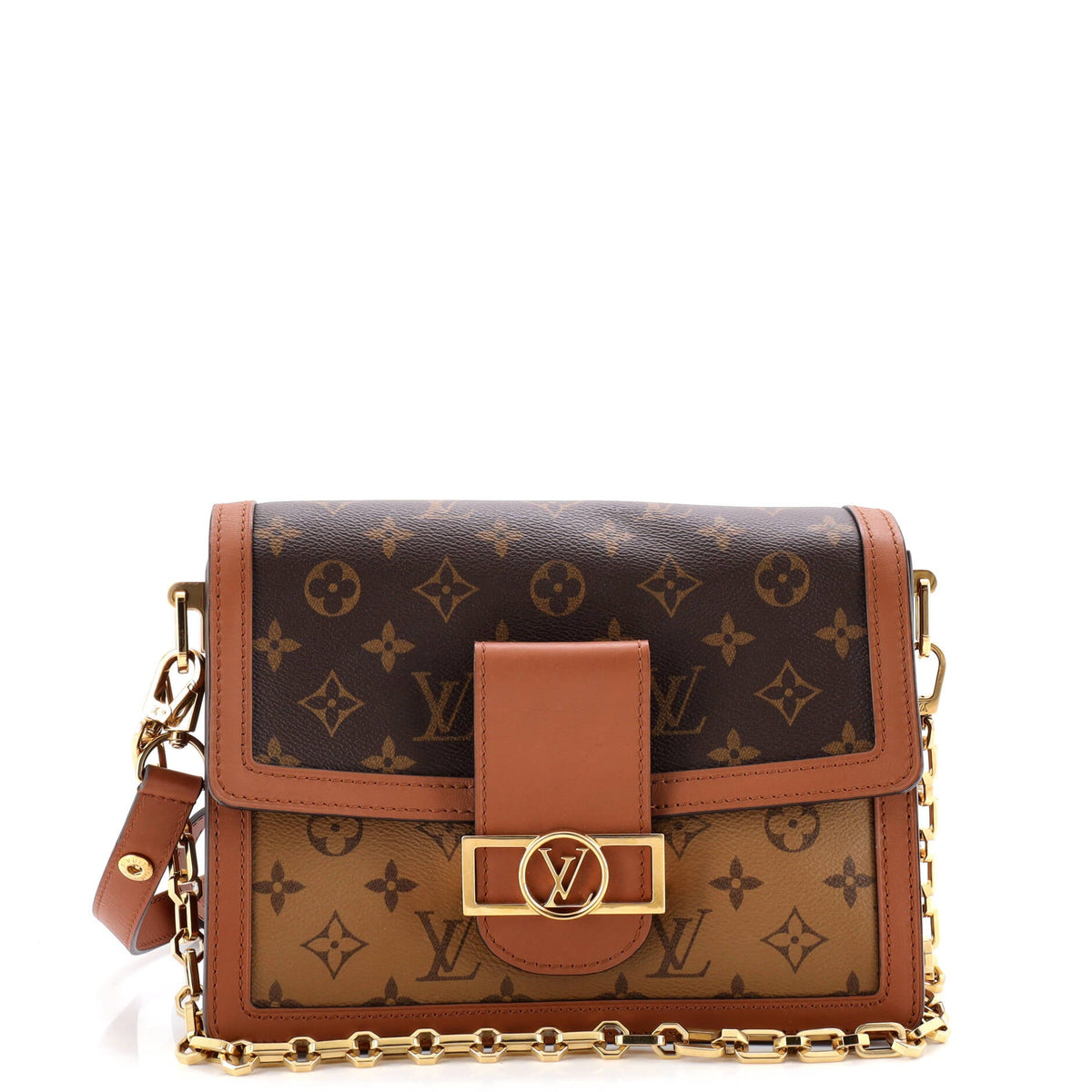 Louis Vuitton Dauphine Shoulder Bag Reverse Monogram Canvas MM