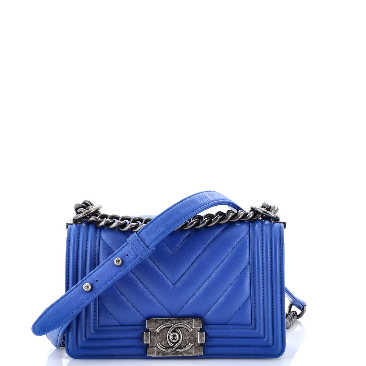 Chanel CHANEL Boy Flap Bag Chevron Calfskin Small
