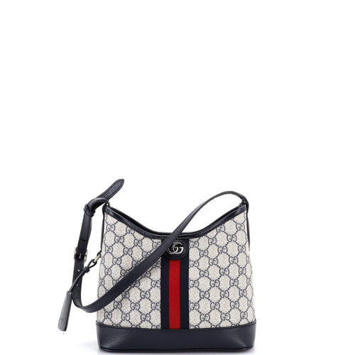 GUCCI Ophidia Open Bucket Bag GG Coated Canvas with Leather Small