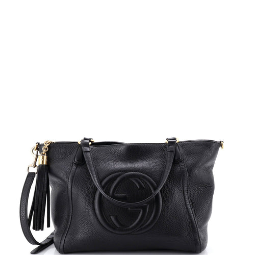 GUCCI Soho Convertible Top Handle Bag Leather Small