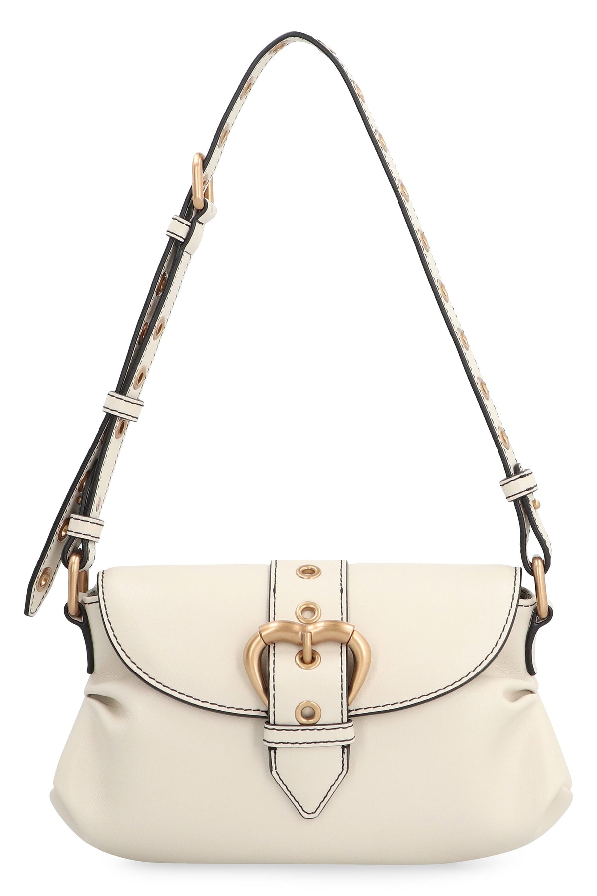 Pinko Women's Jolene Piccola Leather Shoulder Bag in Ivory | 102802A1W9 Color Z14Q
