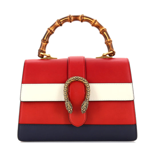 GUCCI Dionysus Bamboo Top Handle Bag Colorblock Leather Medium