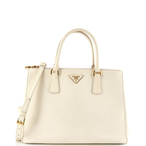 PRADA Galleria Double Zip Tote Saffiano Leather Medium