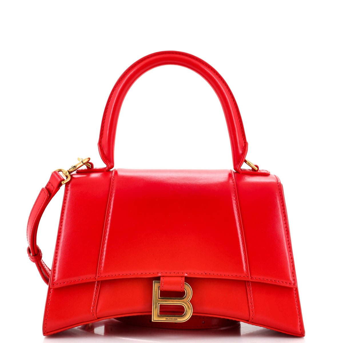Balenciaga Hourglass Top Handle Bag Leather Small