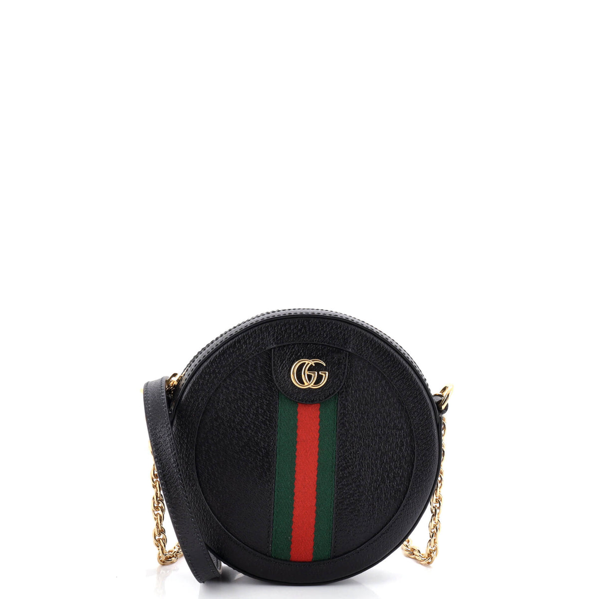 Gucci GUCCI Ophidia Round Shoulder Bag Leather Mini