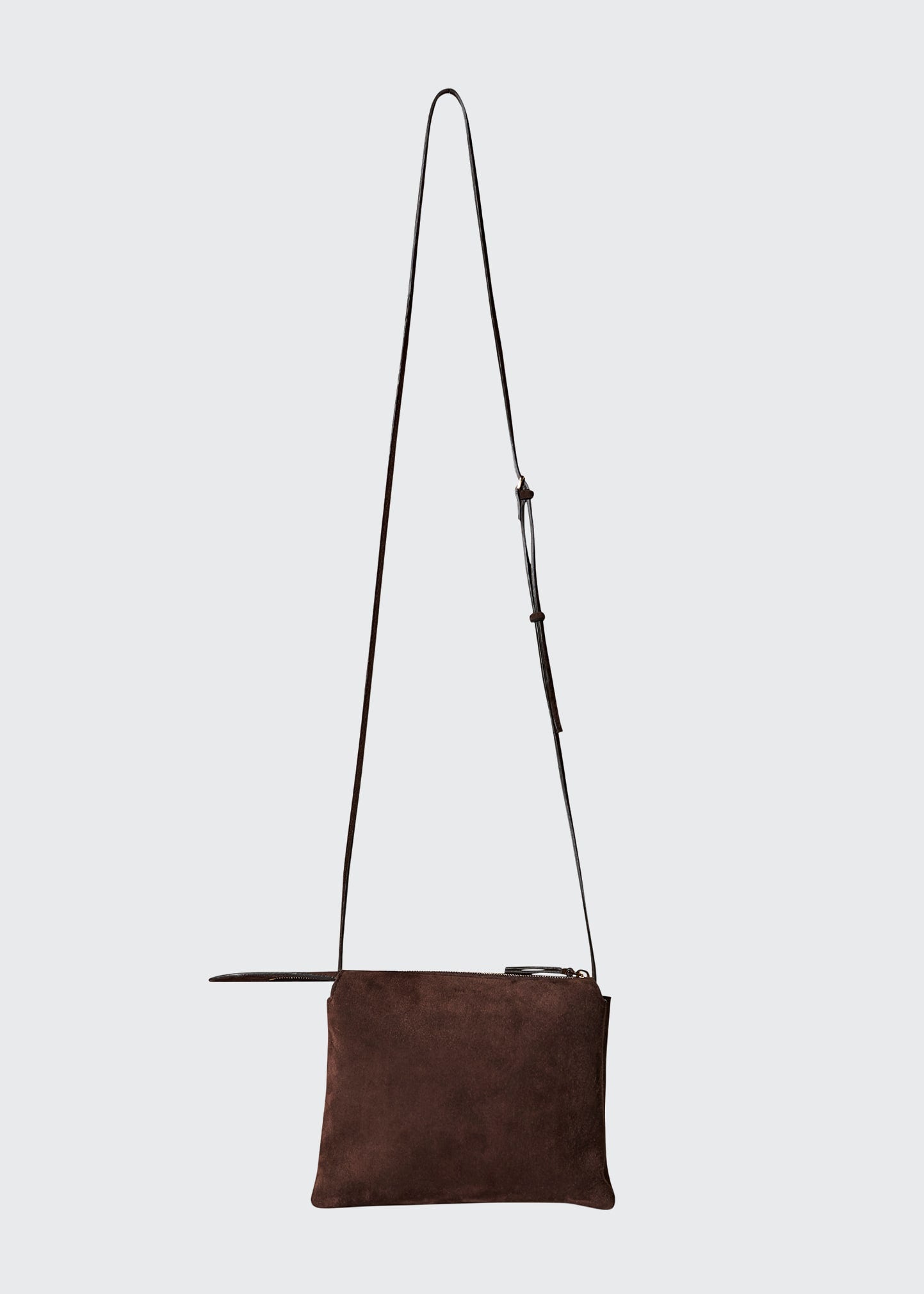 The Row Nu Twin Crossbody Bag in Suede