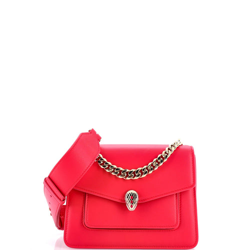 BVLGARI Serpenti Forever Maxi Chain Crossbody Bag Leather Small