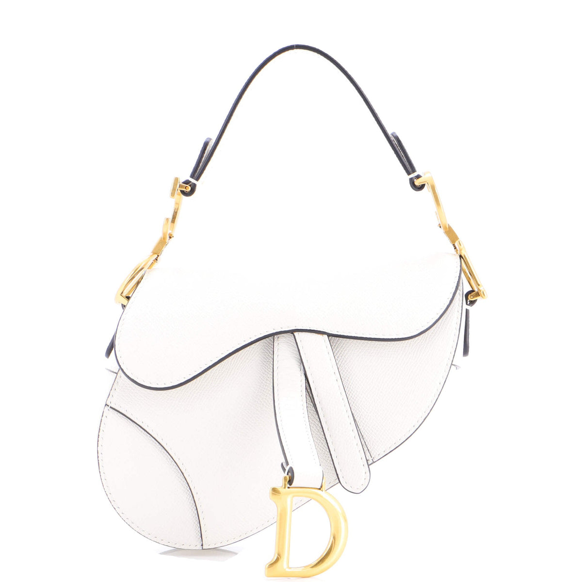 Christian Dior Saddle Handbag Leather Mini
