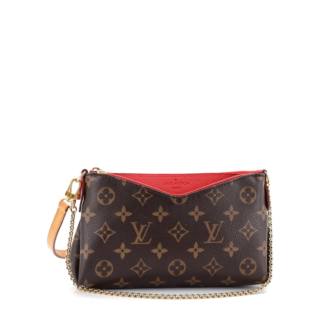 Louis Vuitton Pallas Clutch Monogram Canvas with Leather