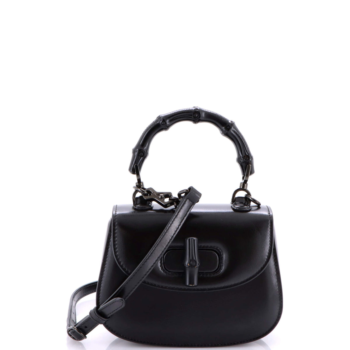 Gucci GUCCI Bamboo 1947 Top Handle Bag Leather Mini