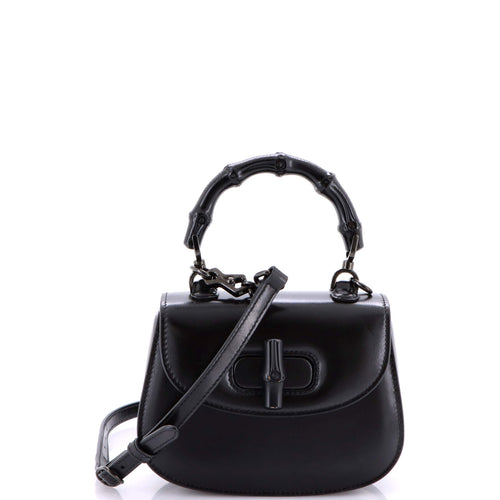 GUCCI Bamboo 1947 Top Handle Bag Leather Mini