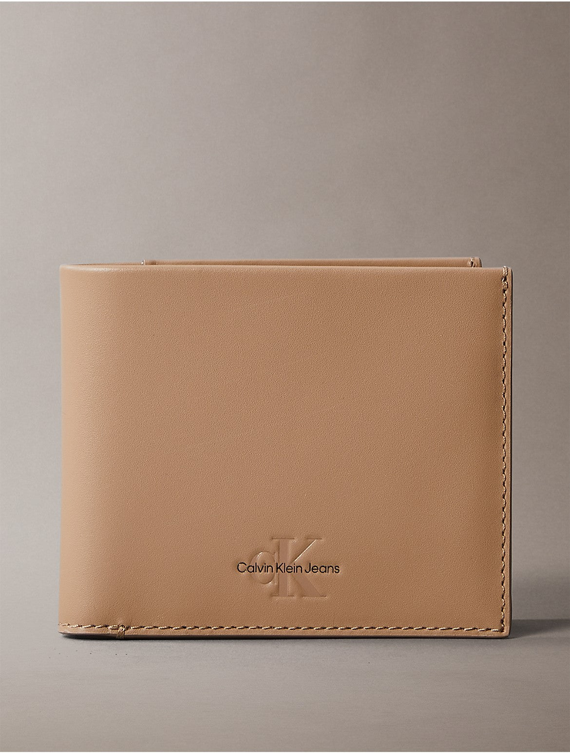 Calvin Klein Men's Monogram Logo Bifold Wallet - Brown