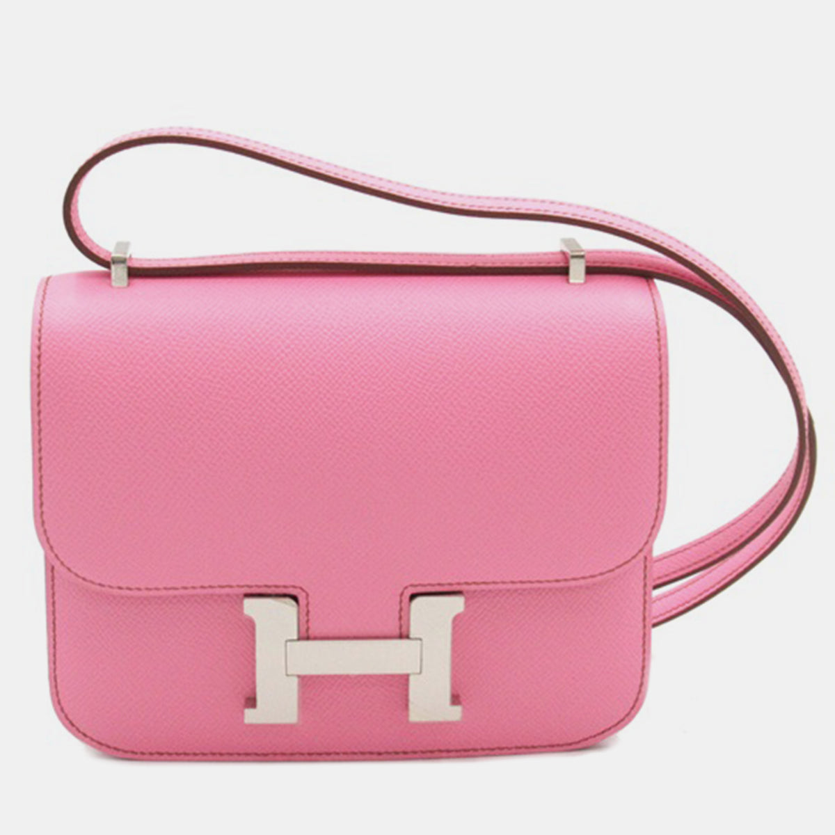 Hermès Pink Epsom Leather Mini Constance Bag