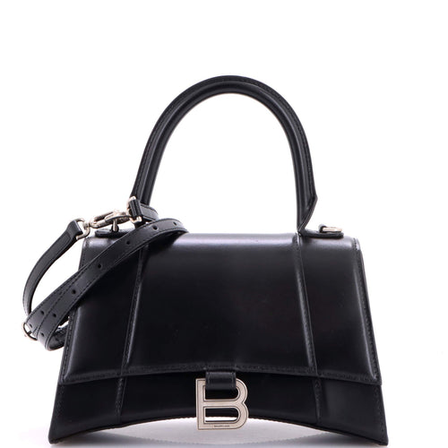 Hourglass Top Handle Bag Leather Small