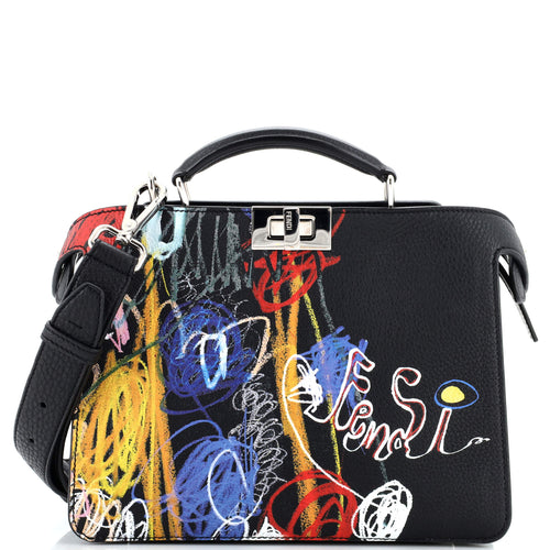 FENDI x Noel Fielding Peekaboo ISeeU Bag Printed Leather Mini