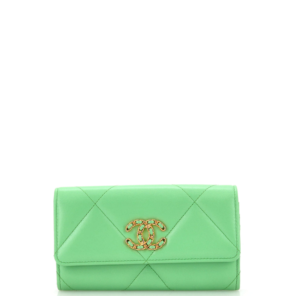 Chanel CHANEL 19 Flap Wallet Quilted Lambskin Long