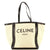 CELINE Vertical Square Cabas Tote Canvas with Leather Large