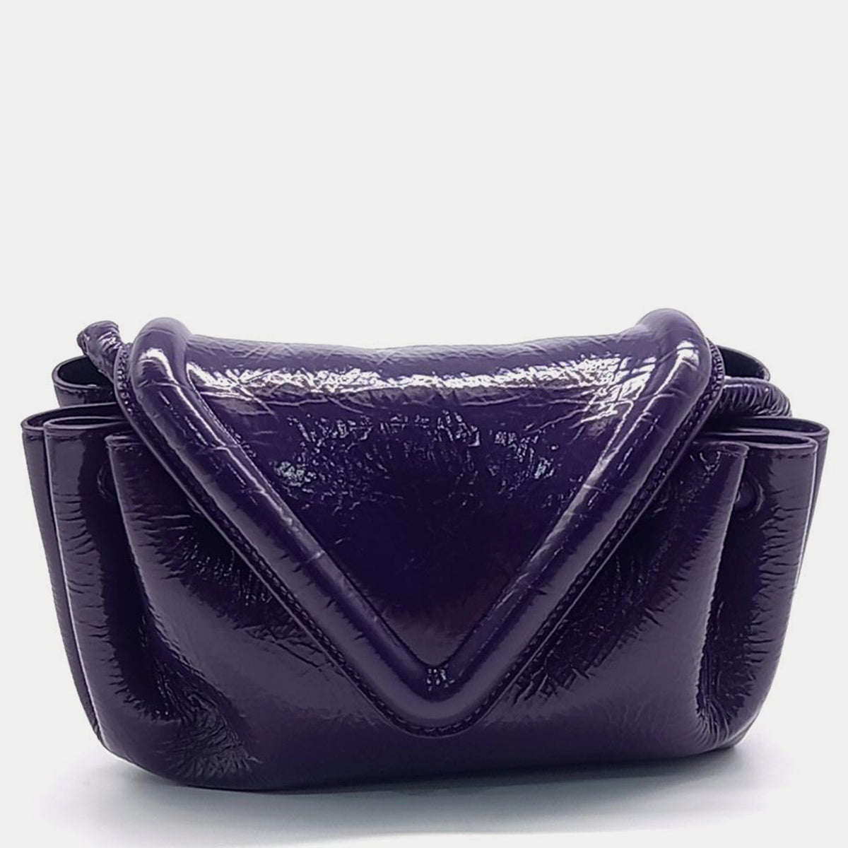 Bottega Veneta Purple Patent Leather Becco Handbag