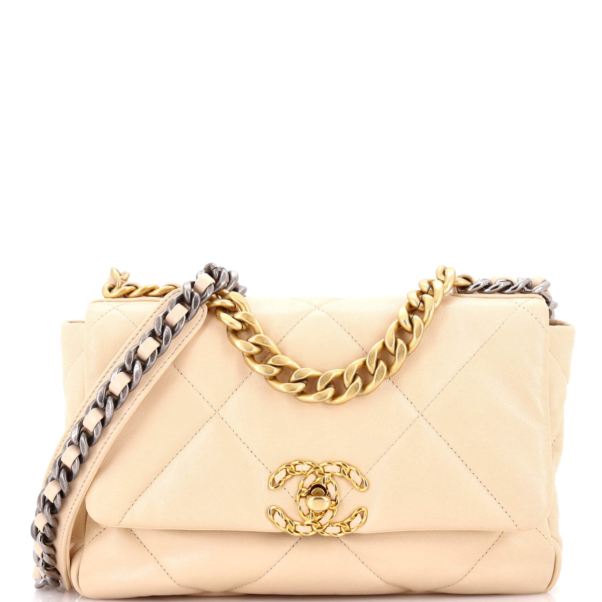 Chanel CHANEL 19 Flap Bag Quilted Leather Medium