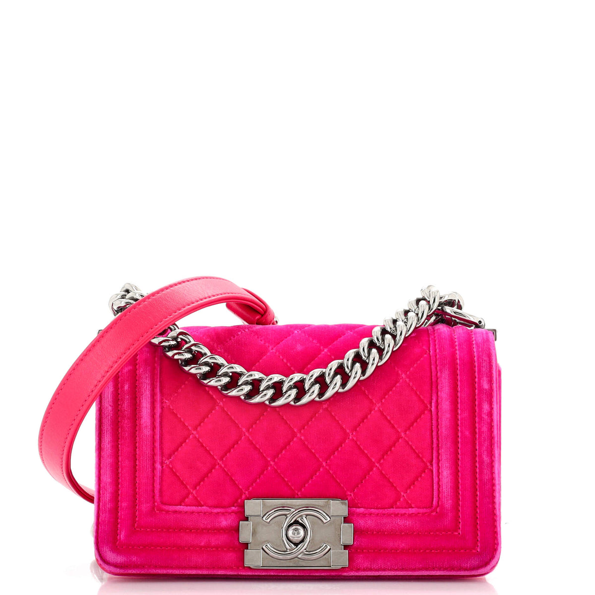 Chanel CHANEL Boy Flap Bag Quilted Velvet Small