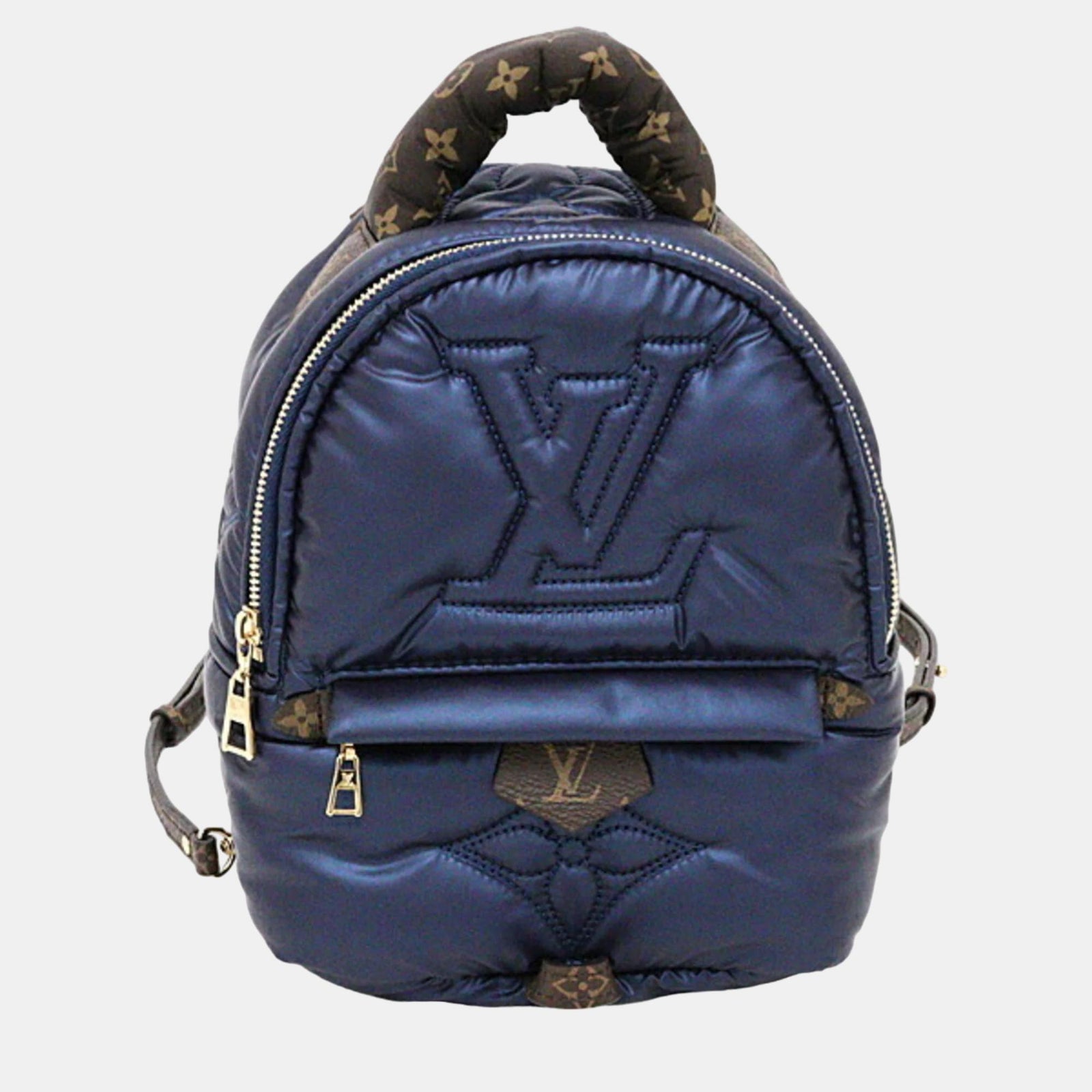 Louis Vuitton Marineblauer Mini-Rucksack „Pillow Palm Springs“ aus Synthetik