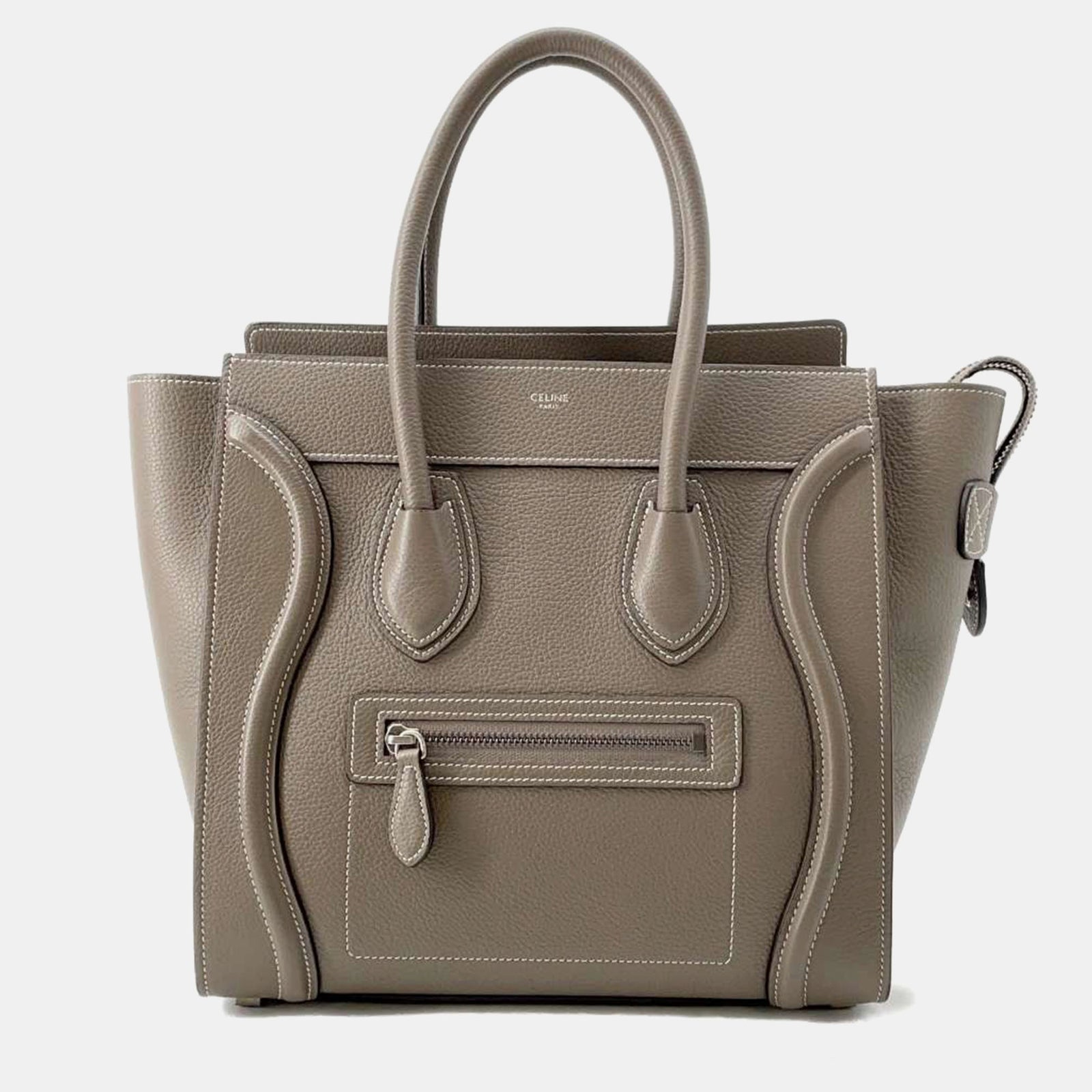 Celine Leather Micro Luggage Satchel Bag