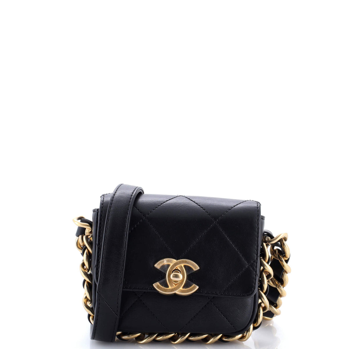 Chanel CHANEL Framing Chain Flap Bag Quilted Calfskin Mini