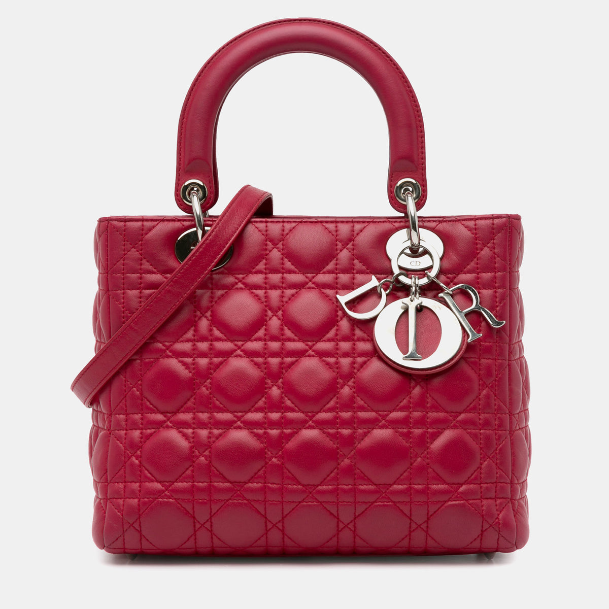 Dior Medium Lambskin Cannage Lady Dior