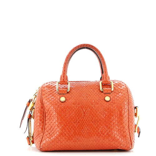 Speedy Bandouliere Bag Monogram Embossed Python 20