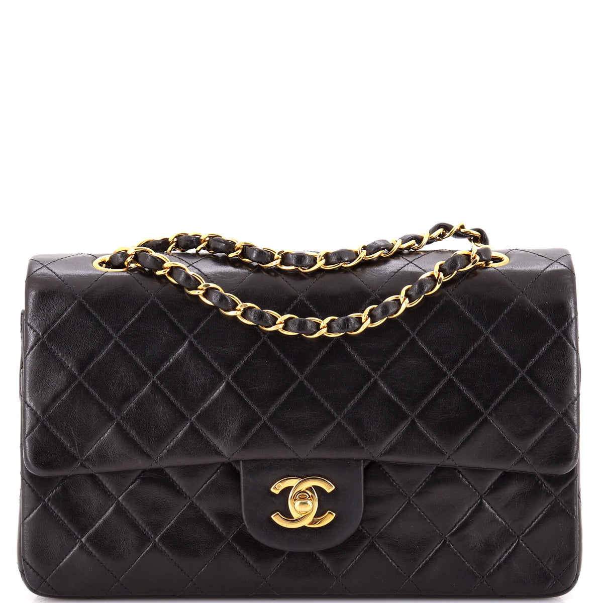 Chanel CHANEL Vintage Classic Double Flap Bag Quilted Lambskin Medium