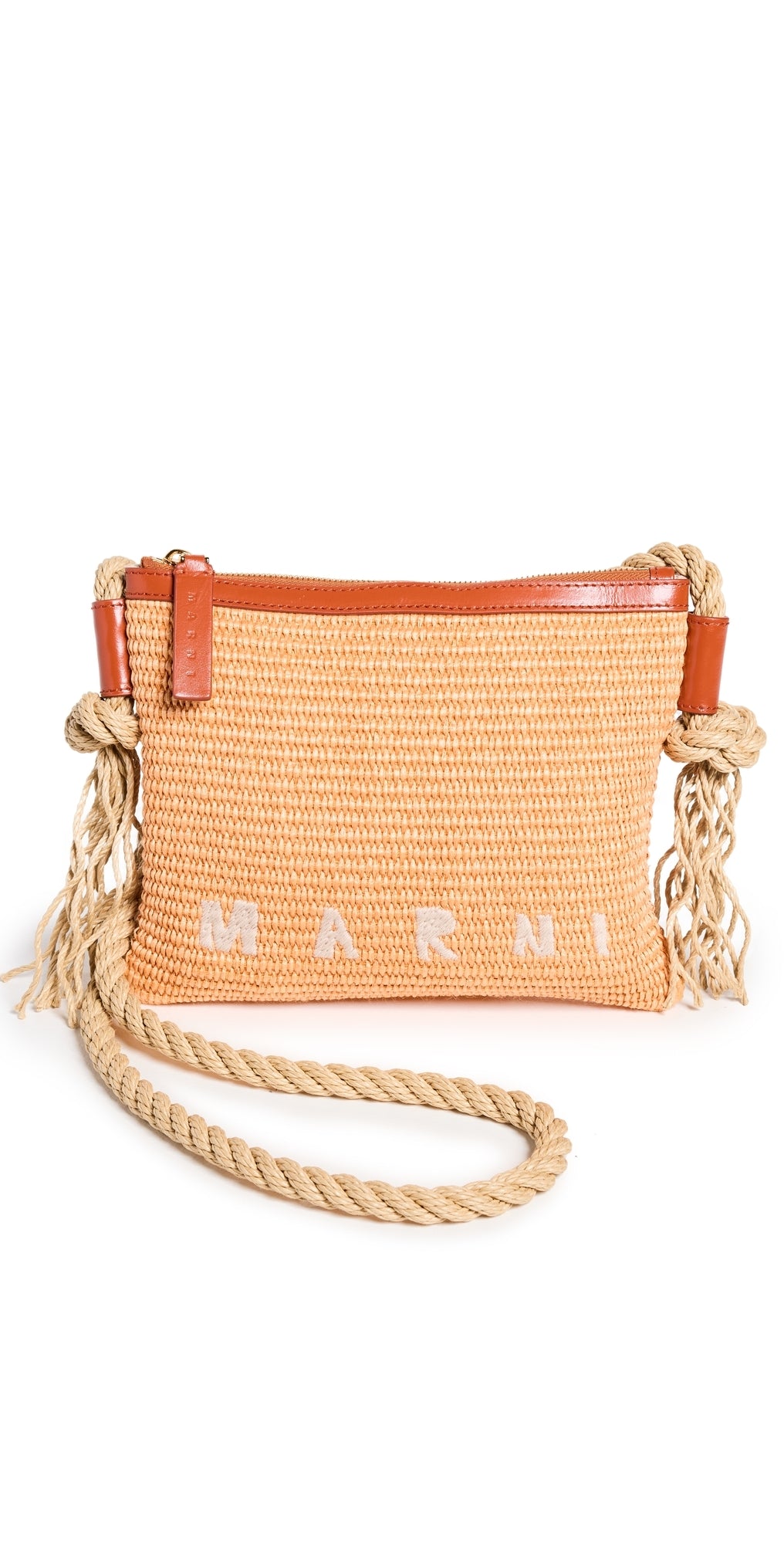 Marni Marcel Mini-Tasche mit Reißverschluss, Raw Sienna, Einheitsgröße