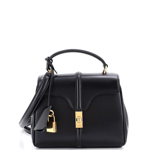 CELINE 16 Top Handle Bag Smooth Calfskin Mini