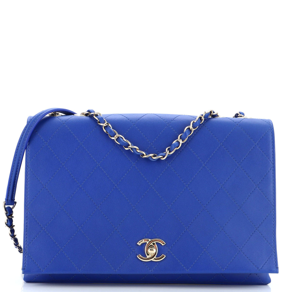 Chanel CHANEL 3 Compartment Flap Bag Quilted Calfskin Large