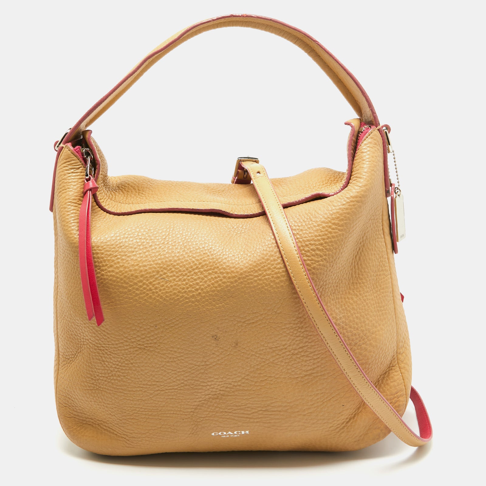 Coach Beige Leather Bleecker Hobo