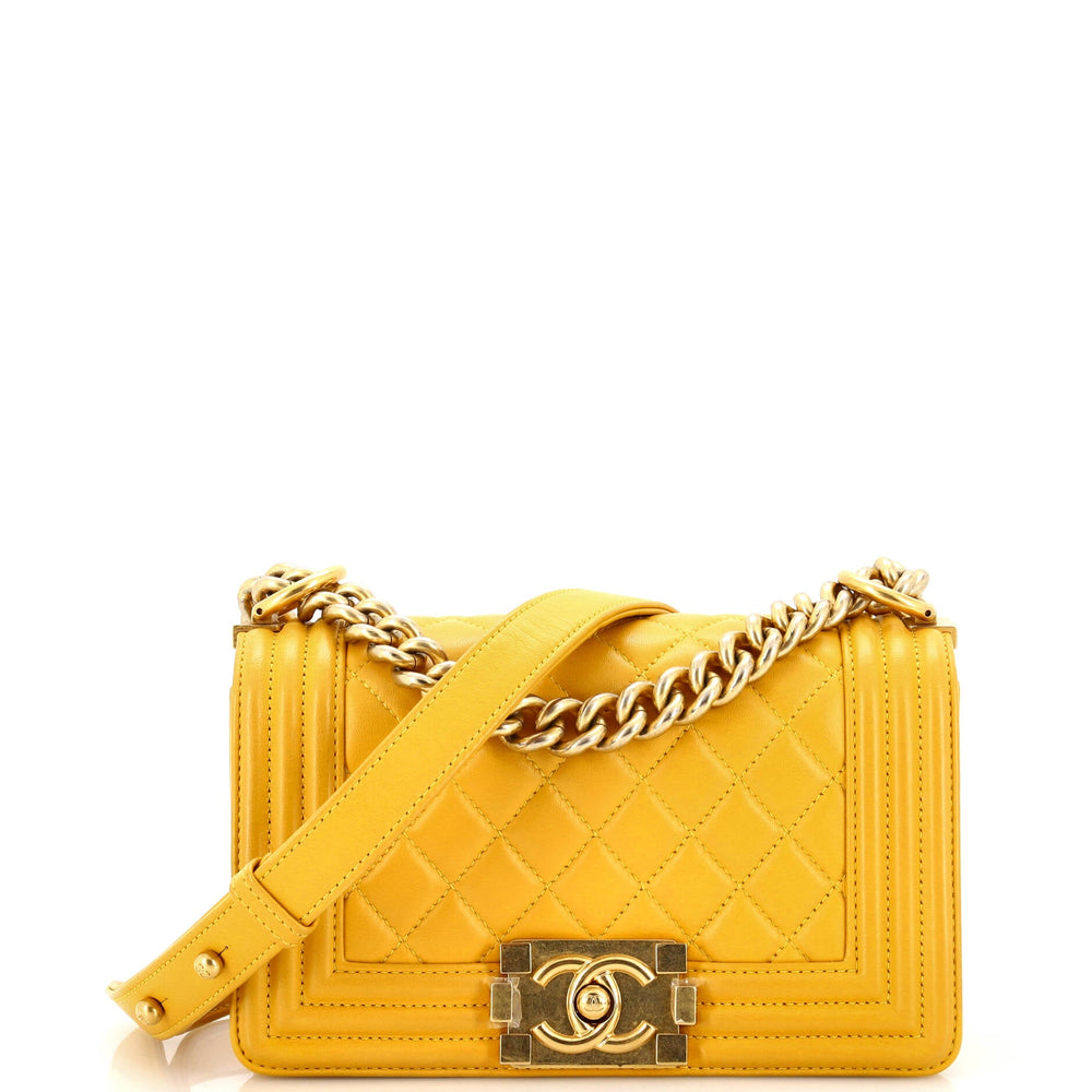 CHANEL Boy Flap Bag Quilted Lambskin Small