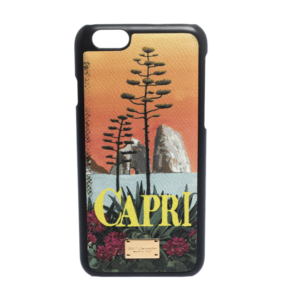 Multicolor Capri Print Leather iPhone 6 Case