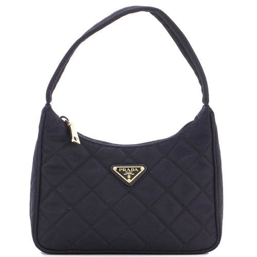 PRADA Hobo Quilted Tessuto Small